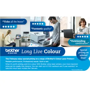 This February enjoy special pricing on a range of Brother's Colour Laser Printers